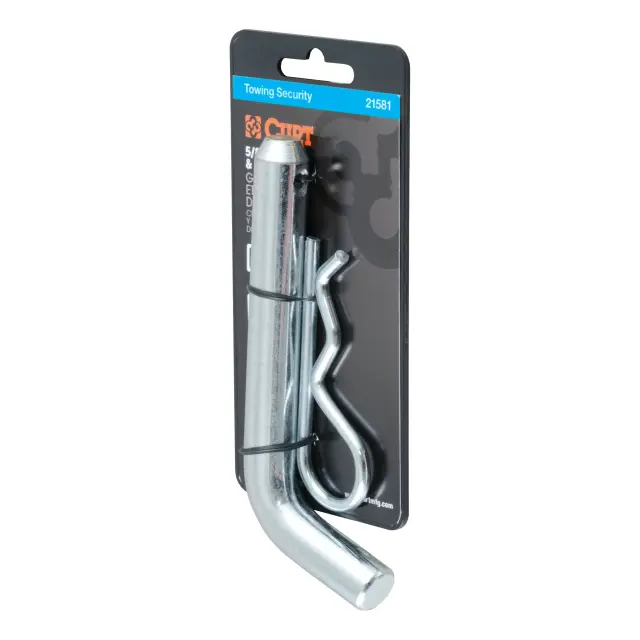 21581 - : 5/8" Hitch Pin (2" or 2-1/2" Receiver, Zinc, Packaged) for CURT Image