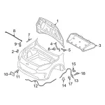 LJ6Z16826A - Body: Support Rod for Ford: Escape Image