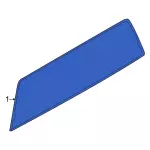 FL3Z1542006P - Body: Back Glass for Ford: F-150, F-150 Lightning Image