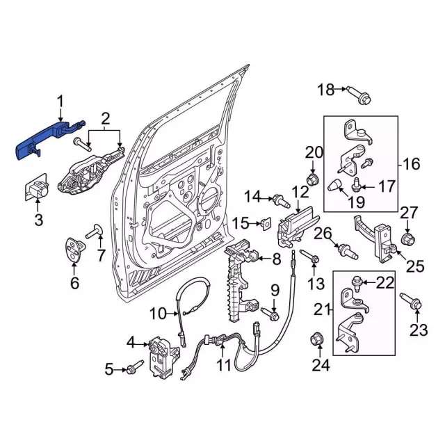 ML3Z1522405EC - Body: Handle, Outside for Ford: F-150, F-250 Super Duty, F-350 Super Duty, F-450 Super Duty Image
