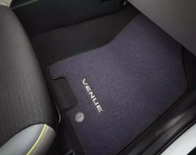 K2F14AC000UUG - Interior: 2020-2025 Hyundai Venue Front Rear Floor Carpet Mat Meteor Blue for Hyundai: Venue Image