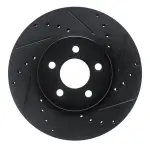 63339004R - : DFC Brake Rotor - Drilled and Slotted - Black for DYNAMIC FRICTION Image