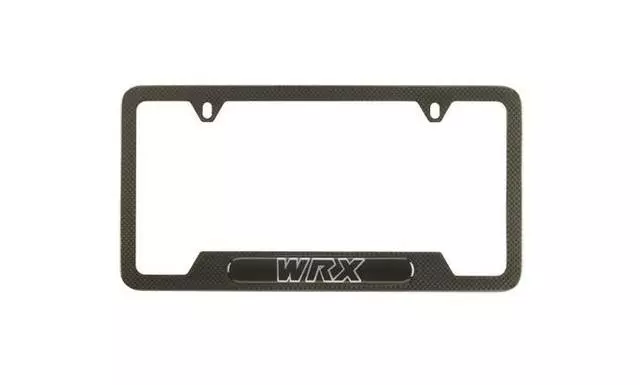 SOA342L144 - Exterior: License Plate Frame - Carbon Fiber - Wrx Logo for Subaru: BRZ, Impreza, WRX Image