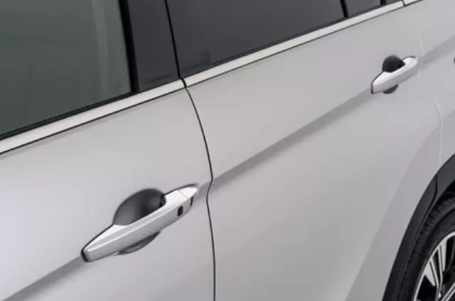 MZ576690EX - Exterior: Door Handle Cover, Chrome for Mitsubishi: Eclipse Cross, Outlander, Outlander PHEV Image