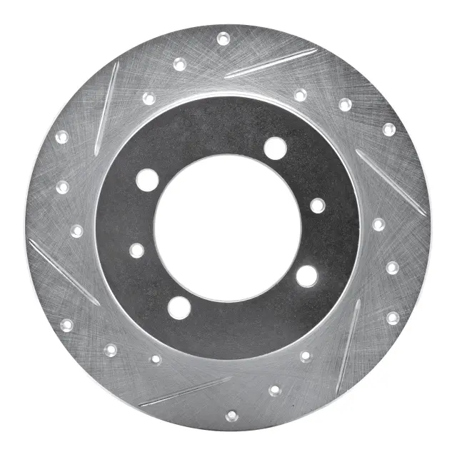 63172011L - : DFC Brake Rotor - Drilled and Slotted - Silver for DYNAMIC FRICTION Image