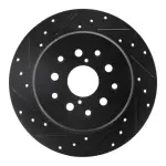 63375007L - : DFC Brake Rotor - Drilled and Slotted - Black for DYNAMIC FRICTION Image