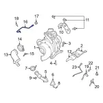 LC3Z8A520A - Engine: Water Inlet for Ford: F-250 Super Duty, F-350 Super Duty, F-450 Super Duty, F-550 Super Duty Image
