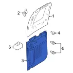 7C3Z2827407CB - Body: Door Trim Panel for Ford: F-250 Super Duty, F-350 Super Duty Image