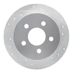 63152012R - : DFC Brake Rotor - Drilled and Slotted - Silver for DYNAMIC FRICTION Image