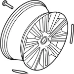 FA1Z1007D - Suspension: Wheel, Alloy for Lincoln: MKX Image