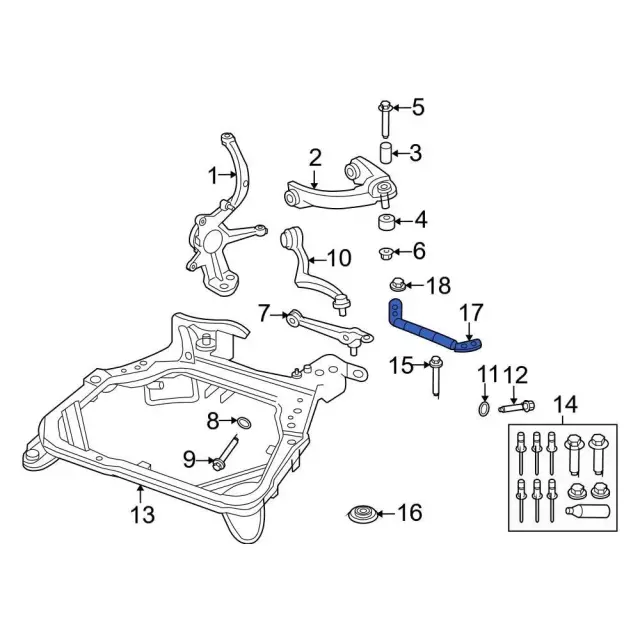 7E5Z5874B - Suspension: Support Bar for Ford: Fusion | Lincoln: MKZ, Zephyr | Mercury: Milan Image