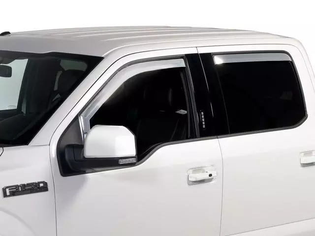 Side Window Deflectors, Chrome, 4-Piece Set - Ford (VFL3Z-18246-F)