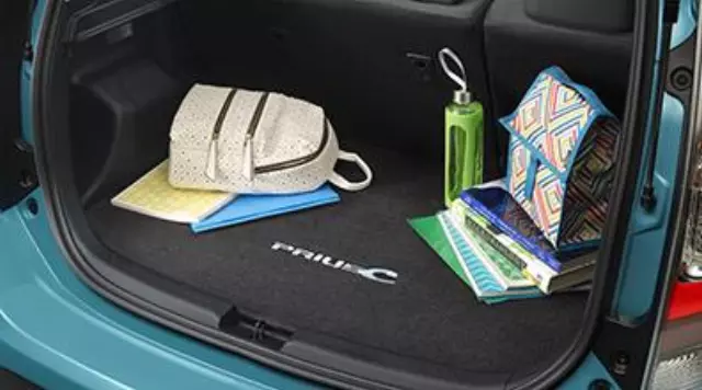 Genuine Toyota 2012-2019 Prius C Dark Gray Carpet Cargo Mat - Toyota (PT206-52122-10)