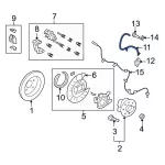 8T4Z2282A - Brakes: Brake Hose for Ford: Edge | Lincoln: MKX Image