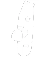 1636890011 - Front Panel: Plate for Mercedes-Benz Image