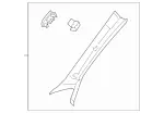 20569053051C67 - Body: Windshield Pillar Trim for Mercedes-Benz Image