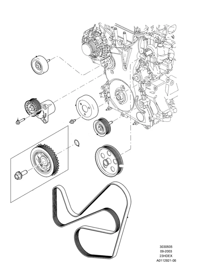 1S7Z3A733A - Steering: Pulley for Ford Image