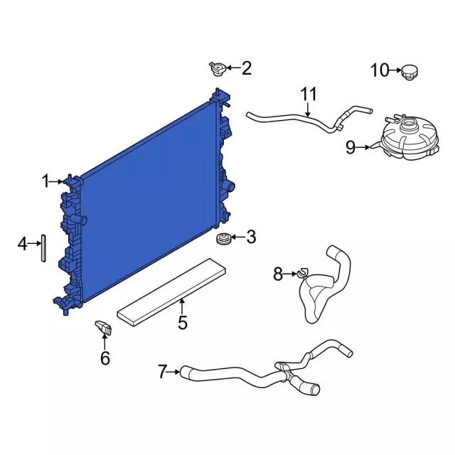 LX6Z8005T - : Radiator for Ford: Bronco Sport, Maverick Image