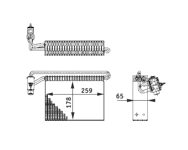AE43000P - Air Conditioning &amp; Heat: A/C Evaporator Core for Behr Image