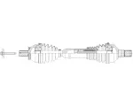 PR73069 - : 10-16 Volvo XC60 (2.5, 3.0, 3.2 - AWD/FWD) CV Axle Assembly  - Front Left for GSP Image