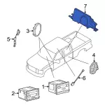 7C3Z18808B - Body: Tweeter for Ford: F-250 Super Duty, F-350 Super Duty, F-450 Super Duty Image