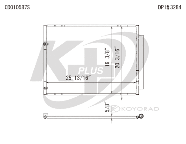 CD010587 - : Koyorad A/C Condenser for Koyo Image