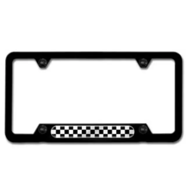 License Plate Frame - Checkered Flag - Black - Mini (51-80-5-A5C-FA0)