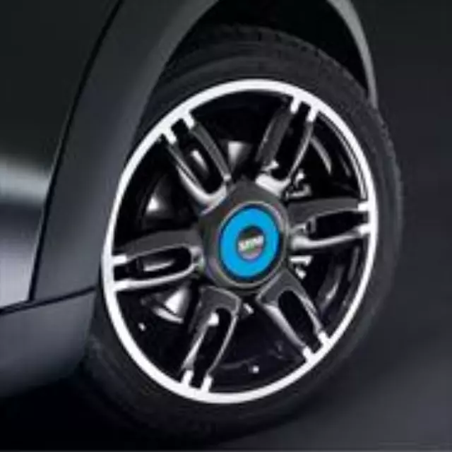 36132321396 - Wheels: Mini Ray Hub Caps - Flash White - Set Of 4 for Mini Image