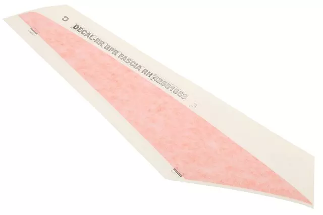42581669 - : Rear Passenger Side Bumper Fascia Decal for GM Image