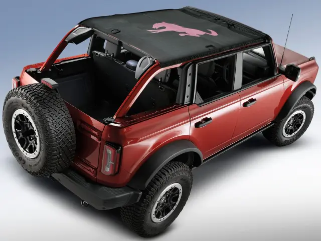 VM2DZ54500W00N - Exterior: Bronco Horse Bimini Top Black With Pink for Ford: Bronco Image
