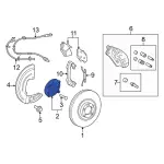 7L1Z1104G - : Hub Assembly for Ford: Expedition | Lincoln: Navigator Image