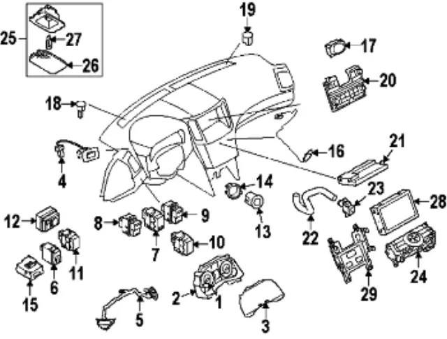 264214P000 - Body: Lens for INFINITI: FX35, FX37, FX50, Q45, QX70 Image