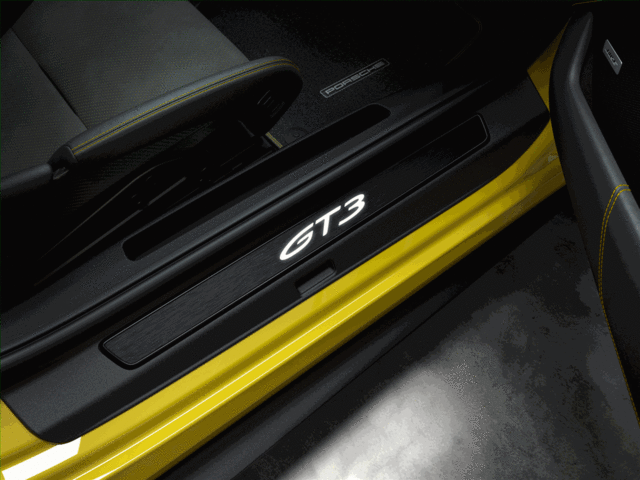 99204482073 - Exterior: Door Sill Guards, Brushed Aluminum In Black for Porsche: 911 Image