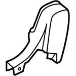 BB5Z7861348BH - Body: Latch Cover for Ford: Explorer, Police Interceptor Utility Image image