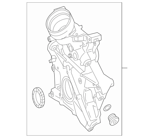 2740151300 - Engine: Engine Timing Cover for Mercedes-Benz Image