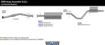 17165 - : SoundFX Universal Universal Exhaust Muffler 2.5" Inlet (ID) 2.5" Outlet (ID) for Walker Exhaust Image