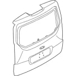 DT1Z6140010AA - Body: Lift Gate for Ford: Transit Connect Image