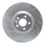 63127051L - : DFC Brake Rotor - Drilled and Slotted - Silver for DYNAMIC FRICTION Image
