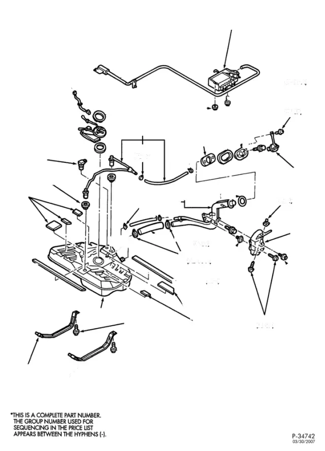 F6DZ9276A - Fuel System: Fuel Pump Assembly Gasket for Ford Image