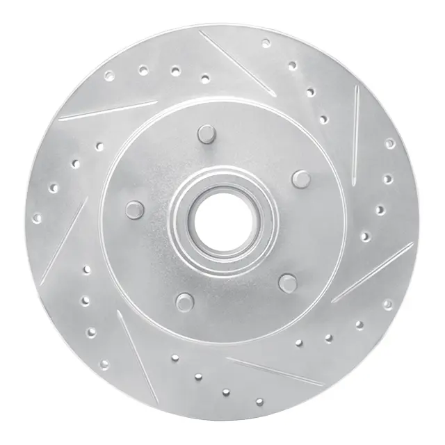 63151000R - Brakes &amp; Brake Parts: DFC Brake Rotor - Drilled and Slotted - Silver for DYNAMIC FRICTION Image