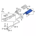 AE8Z5A289H - : 2014-2019 Ford Fiesta - Rear Muffler for Ford: Fiesta Image