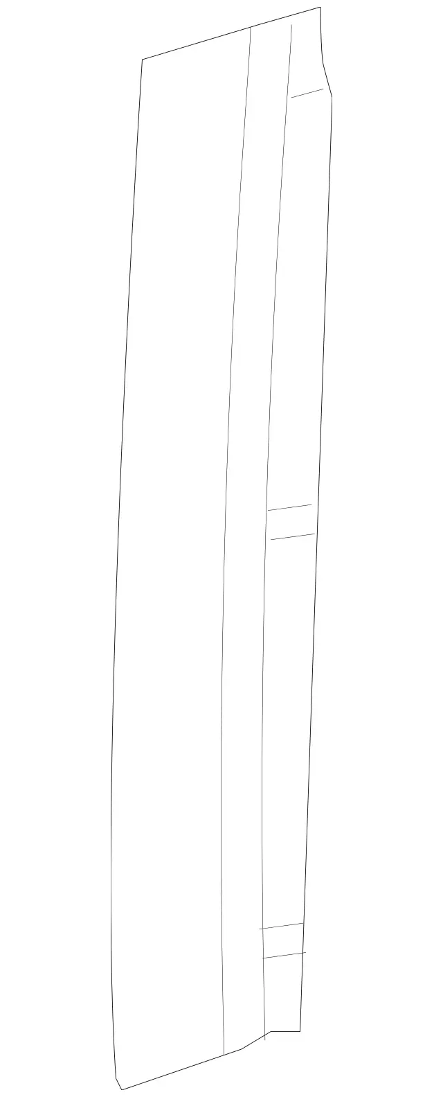 1666900787 - Rear Doors: Trim Molding for Mercedes-Benz: GL350, GL450, GL550, GL63 AMG, GLS350d, GLS450, GLS550, GLS63 AMG Image image