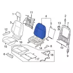 LK4Z6164810A - Body: Seat Back Pad for Ford: Transit-150, Transit-250, Transit-350, Transit-350 HD Image