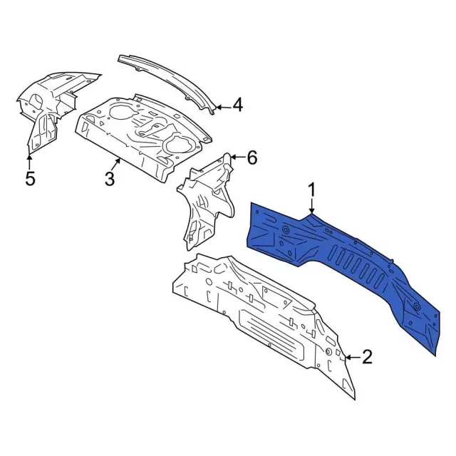 JR3Z6340320C - Body: Rear Body Panel for Ford: Mustang Image