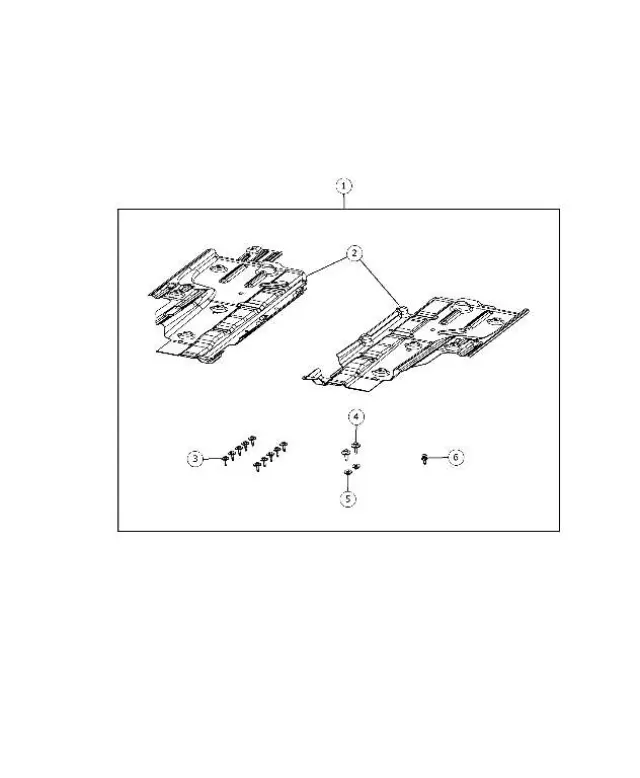 68105933AB - : Front Skid Plate for Mopar Image