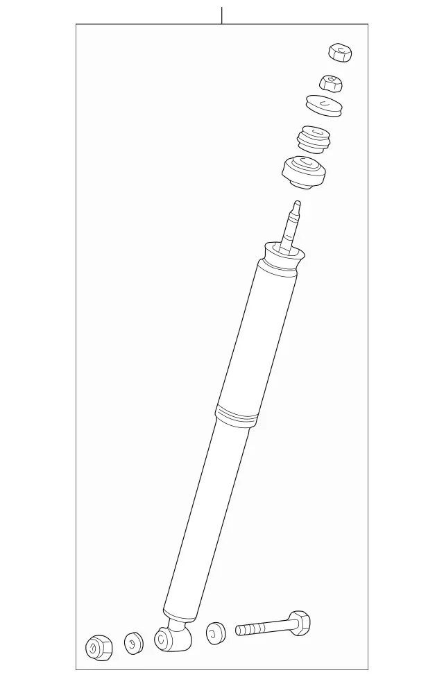 1703261100 - Springs, Suspension and Hydraulics: Shock Absorber for Mercedes-Benz: SLK230, SLK320 Image