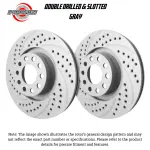 S44006C - : SP Performance Rotors, Double Drilled &amp; Slotted, Gray Zinc Coated, Set for SP Performance Image