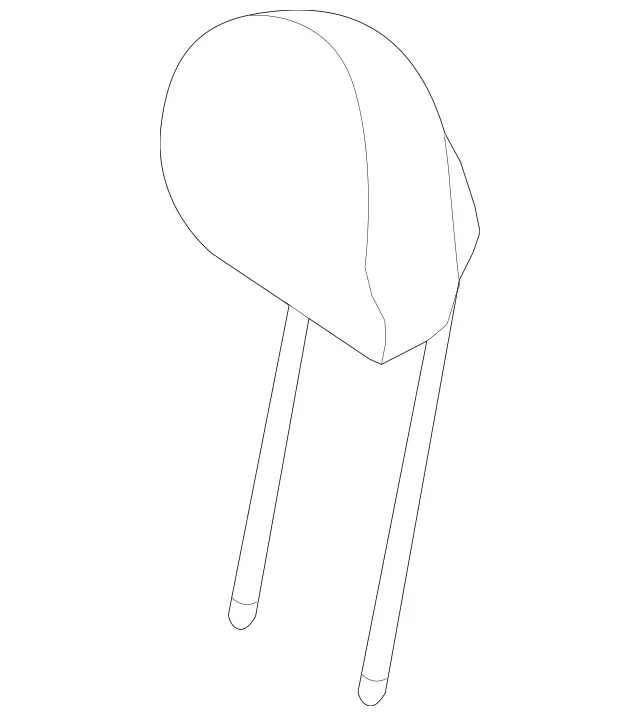 46397001809E38 - Body: Headrest for Mercedes-Benz Image