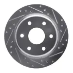 63148041R - : DFC Brake Rotor - Drilled and Slotted - Silver for DYNAMIC FRICTION Image