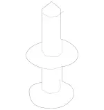 20199002929051 - : Bumper Cover Rivet for Mercedes-Benz: Sprinter 1500, Sprinter 2500, Sprinter 3500, Sprinter 3500XD, Sprinter 4500 Image